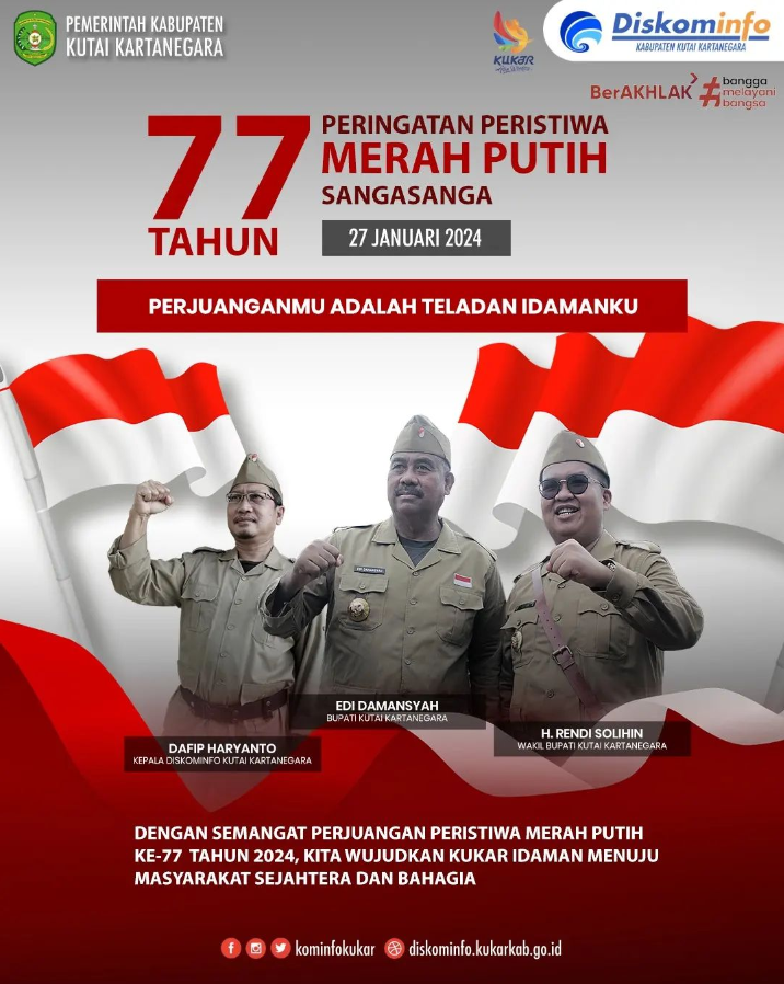 77 tahun Peringatan Peristiwa Perjuangan Merah Putih Sangasanga
